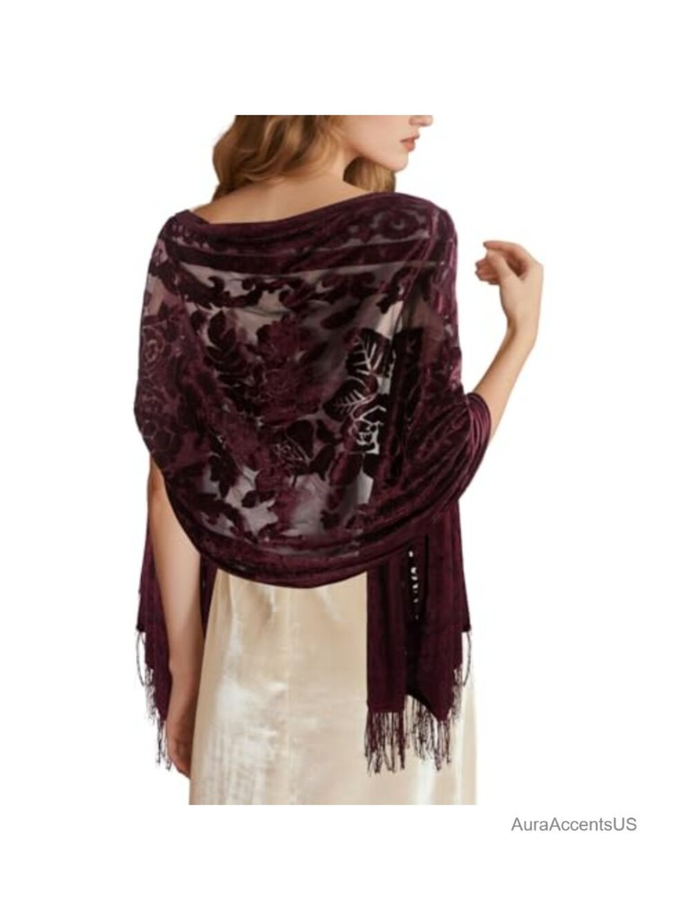 Velvet Shawl Wrap Evening Dress Wedding Scarf Lightweight Polyester